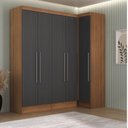 Ver imagem 1 de Conjunto de Guarda-roupa Modulado 5 Portas 4 Gavetas 2 Peças Viena Yescasa