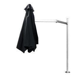 Ombrelone Lateral Preto - 3,00m de Diâmetro - em Alumínio - para Fixação no Piso - Persianet - 4