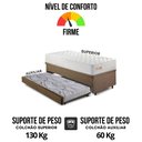 Ver imagem 7 de Bicama Box Baú Linho 88x188 com Colchão Ecoline D33 Ecoflex