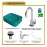 Kit Cuba Ro36 Cross com Torneira Luxo e Válvula Botão com Sifão e Flexível - 10