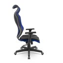 Ver imagem 2 de Cadeira Plaxmetal Gamer Vizon Dz Encosto Tela Azul Mecanismo Relax System