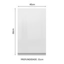 Ver imagem 3 de Armário De Cozinha Aéreo 100% MDF 40 cm Porta Branco Brilho Acordes Madesa