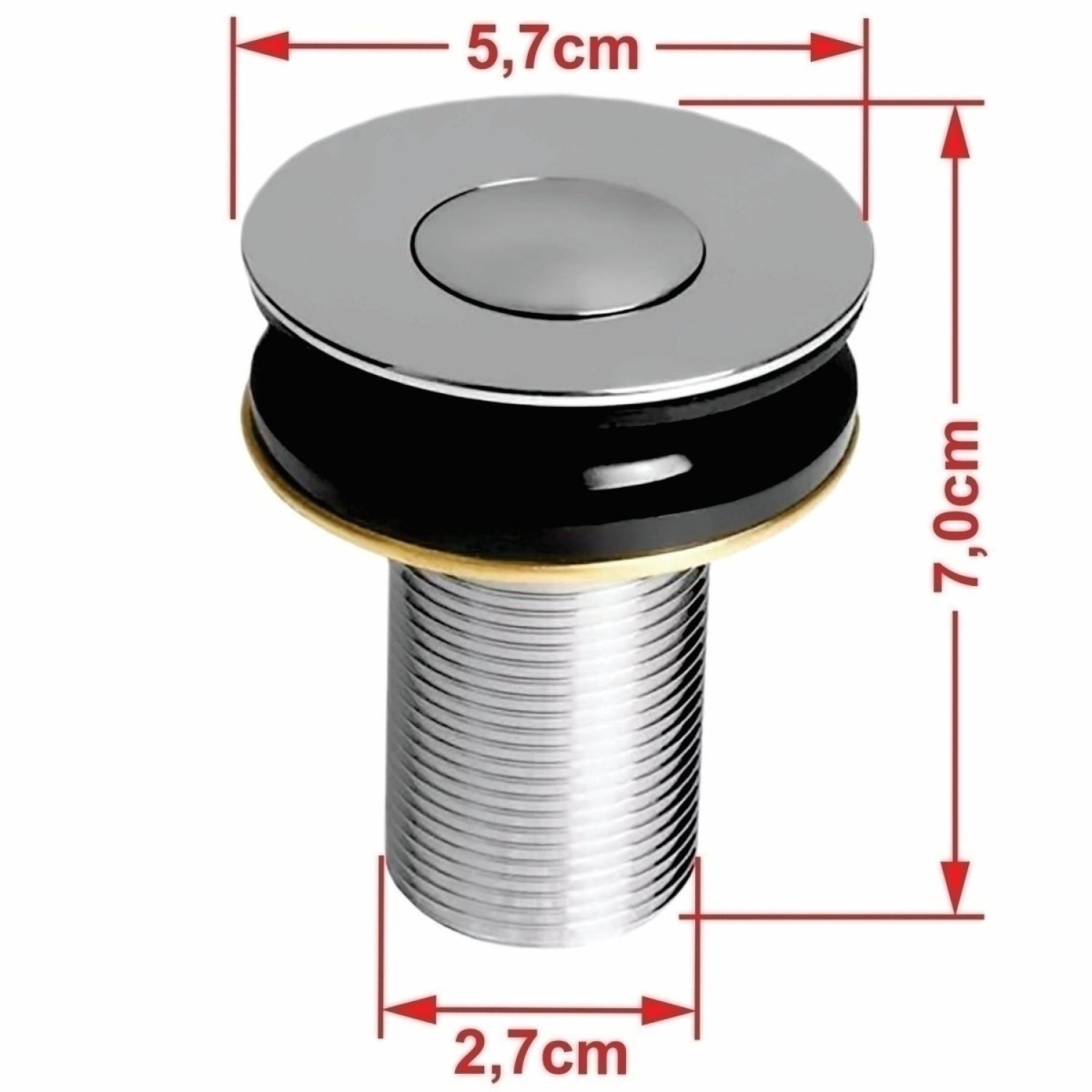 Kit Cuba Ro36 Cross com Torneira Luxo e Válvula Botão com Sifão e Flexível - 7