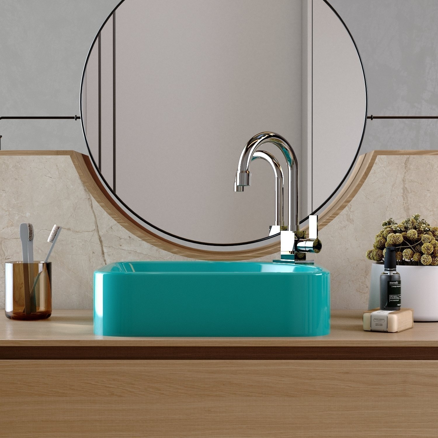 Kit Cuba Ro36 Cross com Torneira Luxo e Válvula Click com Sifão e Flexível - 2