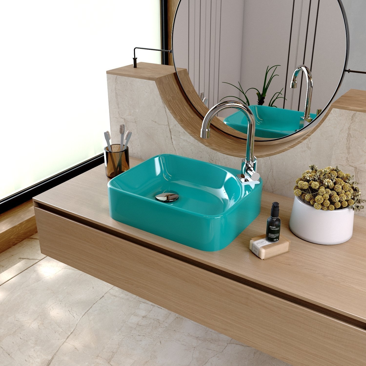 Kit Cuba Ro36 Cross com Torneira Luxo e Válvula Click com Sifão e Flexível - 1