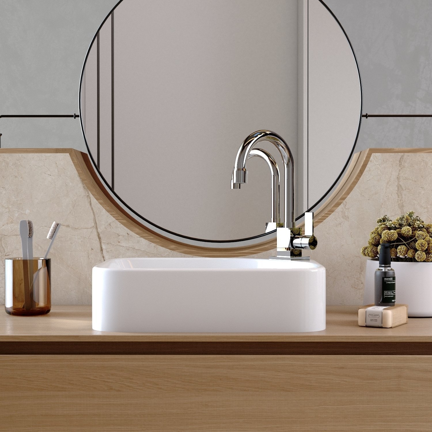 Kit Cuba Ro36 Cross com Torneira Luxo e Válvula Click com Sifão e Flexível - 2