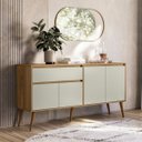 Ver imagem 6 de Aparador Buffet 161 cm 4 Portas 1 Gaveta Villa Ptl:Nature Off White