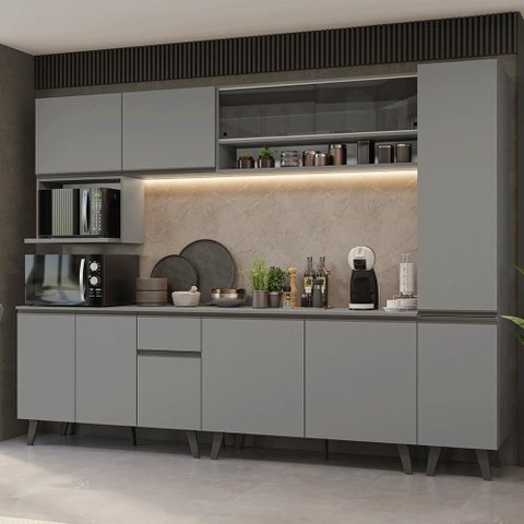 Armário de Cozinha Completa 280 Cm Nice Madesa 03
