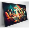 Quadro Jesus Cristo e a Última Ceia Decor&quadros Div017 90x60 Cm Adesivo Fotográfico - 8
