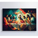 Ver imagem 5 de Quadro Jesus Cristo e a Última Ceia Decor&quadros Div017 90x60 Cm Adesivo Fotográfico