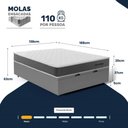 Ver imagem 2 de Cama Box Baú Casal com Colchão de Molas Ensacadas Classic Maxx 138x188x62cm