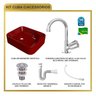 Kit Cuba Ro36 Cross com Torneira C50 e Válvula Abs com Sifão e Flexível - 10