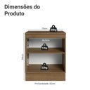 Ver imagem 7 de Balcão de Cozinha 70 Cm 2 Portas Rustic/preto Lux Madesa Rustic/preto
