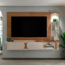 Ver imagem 1 de Painel para Tv até 65 Polegadas Urban 2 Portas com Led Cinamomo/off White - Pnr Móveis