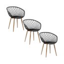 Ver imagem 1 de Cadeira Clarice Nest Wood com Apoio de Braço - Preto - 3