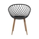 Ver imagem 4 de Cadeira Clarice Nest Wood com Apoio de Braço - Preto - 3