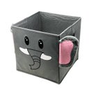 Ver imagem 1 de Caixa Cesto Organizador Dobrável Tnt Cubo 30x30cm Cor:cinza