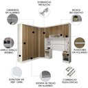 Ver imagem 2 de Guarda Roupa Solteiro Modulado Cp08 Taiga Branco L01 - Mpozenato