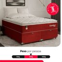 Ver imagem 5 de Cama Box Baú Queen + Colchão Comfort Class Pillow Top Vinho/suede Vinho