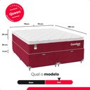 Ver imagem 4 de Cama Box Baú Queen + Colchão Comfort Class Pillow Top Vinho/suede Vinho