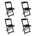 Ver imagem 5 de Conjunto De Mesa Dobrável 60x60 Com 4 Cadeiras Decor Preto Cor: Preto