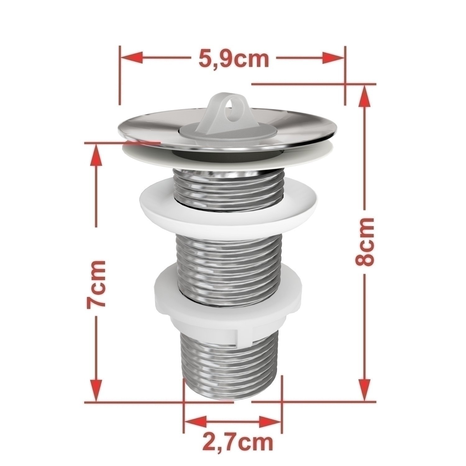 Kit Cuba Ro36 Cross com Válvula Metal e Sifão com Flexível - 6
