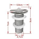 Ver imagem 6 de Kit Cuba Ro36 Cross com Válvula Metal e Sifão com Flexível
