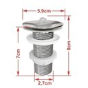 Ver imagem 6 de Kit Cuba Ro36 Cross com Válvula Metal e Sifão com Flexível