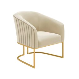 Kit 02 Poltrona Decorativa Glow Veludo Base Aço Zahav - 2