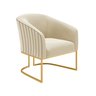 Kit 02 Poltrona Decorativa Glow Veludo Base Aço Zahav - 2