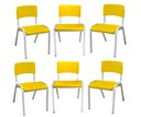 Ver imagem 2 de Kit 6 Cadeiras Iso Infantil Escolar e Creche