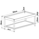 Ver imagem 4 de Mesa de Centro 93 Cm Pes Madeira Oslo 27961 Hanover Artesano