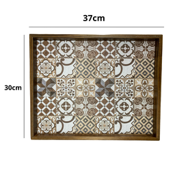 Bandeja Estampada para Café da Manhã: Azulejo de Cacau - 2