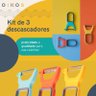 Kit 3 Descascadores de Legumes Tiras Finas Espessas e Raladas Empilháveis Oikos - 3