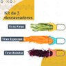 Kit 3 Descascadores de Legumes Tiras Finas Espessas e Raladas Empilháveis Oikos - 4