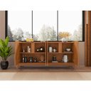 Ver imagem 2 de Buffet Lizz 170cm 4 Portas C- 6 Espaços Internos Cedro