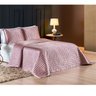 Cobre Leito Casal 3 peças Colcha Cetim Charmouse Shine:Rosê - 1