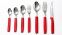 Ver imagem 3 de Talheres Conjunto de 42 Peças Vermelho com Inox New Caprese