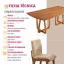 Ver imagem 6 de Sala de Jantar Mesa Flora 220cm Tampo Laminado Barril com 8 Cadeiras Bella