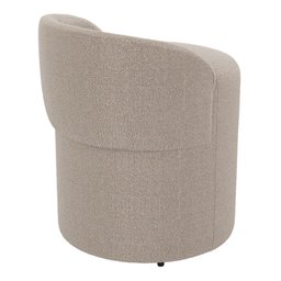 Puff Banqueta Living Gaia Orgânico com Encosto Baixo Bouclê Bege - Desk Design - 3