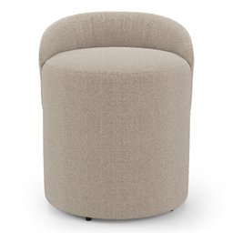 Puff Banqueta Living Gaia Orgânico com Encosto Baixo Bouclê Bege - Desk Design - 4