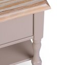 Ver imagem 6 de Mesa de Centro 2 Gavetas Tampo de Madeira Maciça Escovada Pés Torneados Louise