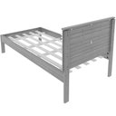 Ver imagem 3 de Cama Solteiro com Cabeceira Rafaela MDP-BP Nogal-Branco Tecnomobili