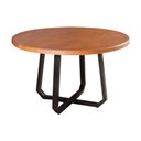 Ver imagem 2 de Mesa Jantar Redonda Madeira Maciça Clarisse 1,30m com 6 Cadeiras Paris Base Alumínio - Castanho