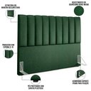 Ver imagem 6 de Kit Cabeceira Cama Box Casal King 195cm com Calçadeira Baú Dália W01 Couríssimo Verde Musgo -