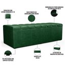 Ver imagem 7 de Kit Cabeceira Cama Box Casal King 195cm com Calçadeira Baú Dália W01 Couríssimo Verde Musgo -