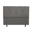 Ver imagem 1 de Cabeceira Estofada Cama Box Solteiro Jade 110cm Courino:cinza Escuro