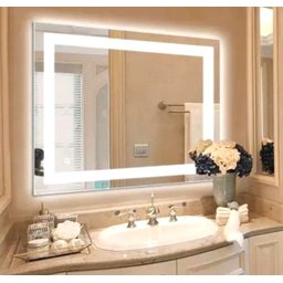 Espelho 70 X 50 Led 3 Tons Frio Neutro e Quente Banheiro Tecla Touch Luz Ajustavel Banheiro 70x50 - 5