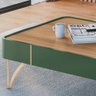 Mesa de Centro Decorativa Harmony B01 Verde Pistache Freijó - 3