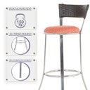 Ver imagem 4 de Kit Banqueta Bistro para Bar, Cozinha, Balcão em Alumínio e Fibra Tc Zanutto 6 Unidades Tabaco